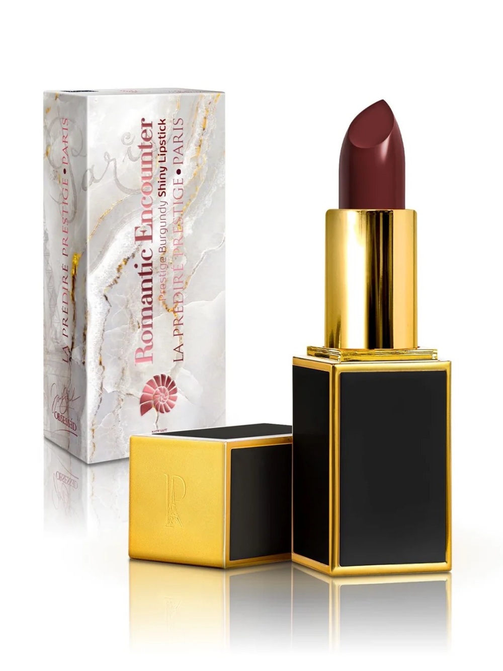 La Prédiré Burgundy Shiny Lipstick - Romantic Encounter
